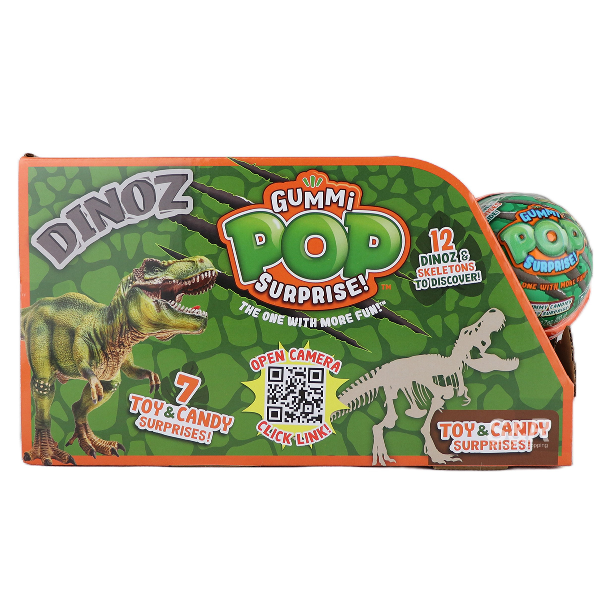 Gummi Pop Surprise! Dinoz Toy And Candy Surprises 7pcs Gummi Pop Surprise! Dinoz Toy And Candy Surprises 7pcs